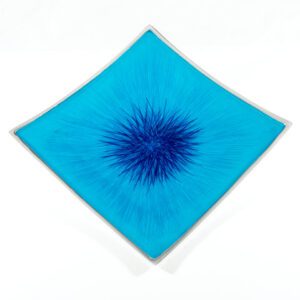 Brushed Aqua Square Platter 30 cm