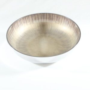 Brushed Silver Fruit Bowl 25cm