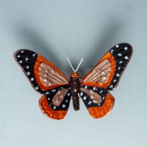 Orange & Black Pattern Butterfly Small