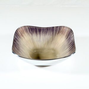 Brushed Silver Square Bowl Large