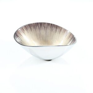 Brushed Silver Oval Bowl Small