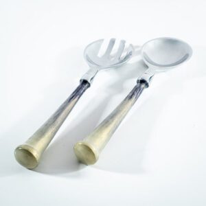 Brushed Silver Salad Servers