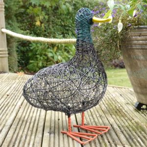 Donald the Fat Duck Wire Garden Ornament