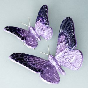 Brushed Purple Butterfly Large