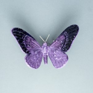 Brushed Purple Butterfly Small