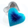 Brushed Aqua Heart Trinket Box