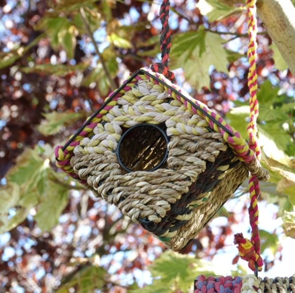 Diamond Recycled Cotton Birdhouse Pink - Image 2