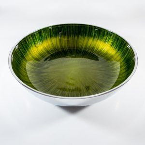 Brushed Forest Green Fruit Bowl 25cm