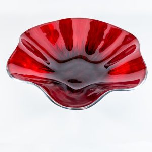 Brushed Red Poppy Bowl Medium