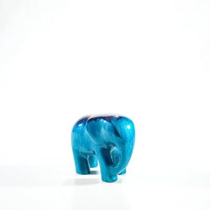 Brushed Aqua Elephant Medium 7 cm