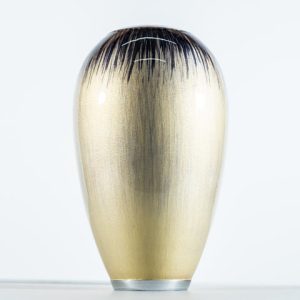 Brushed Silver Vase 18 cm