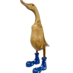 Bamboo Root Duck with Blue Painted Boots 40cm