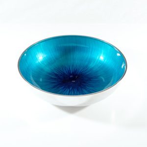 Brushed Aqua  Fruit Bowl  25cm