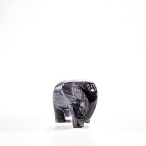 Brushed Black Elephant Medium 7 cm