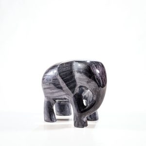 Brushed Black Elephant Large 9 cm