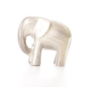 Brushed Silver Elephant Large 9 cm