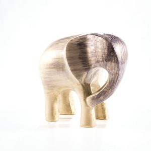 Brushed Silver Elephant XL 12cm
