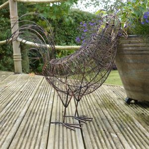 Colin the Metal cockerel,  Garden Decoration