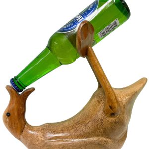 Bamboo Root Duck Beer Bottle Holder
