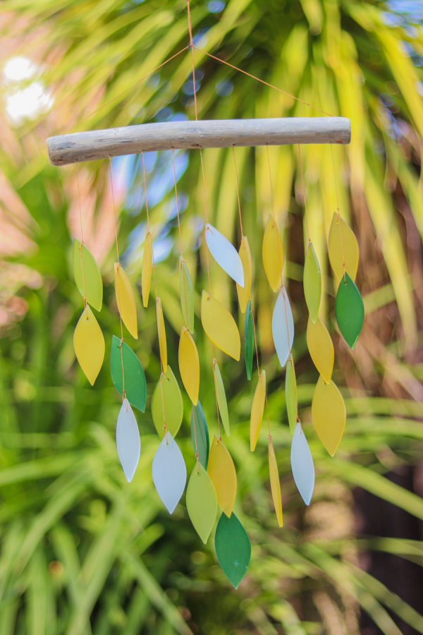 Glass Windchime Mini Waterfall - Lime