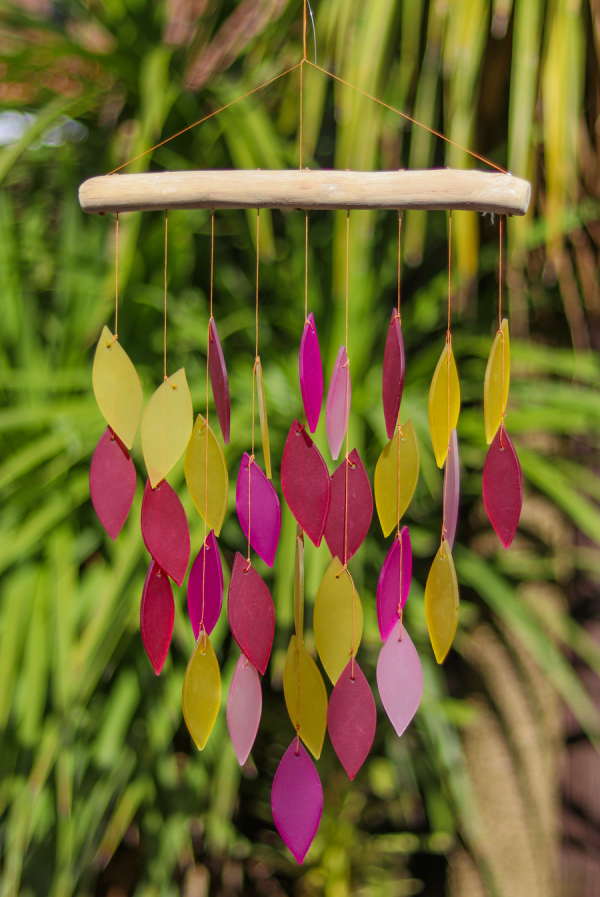 Glass Windchime Mini Waterfall - Pinky