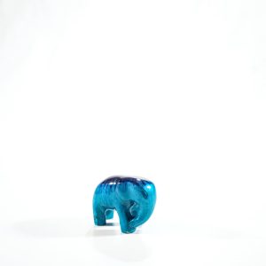 Brushed Aqua Elephant Small 5 cm