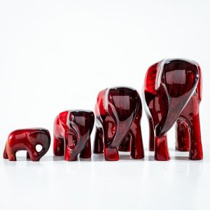 Brushed Red Elephant Small 5 cm