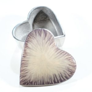 Silver Heart Trinket Box 10cm