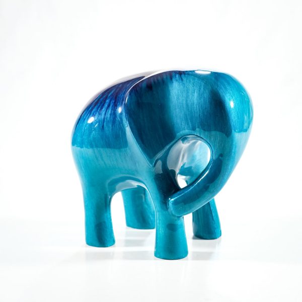 Brushed Aqua Elephant XL 12cm