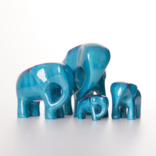 Brushed Aqua Elephant XL 12cm - Image 3