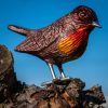 Brushed Brown Red Breast Robin - Image 2