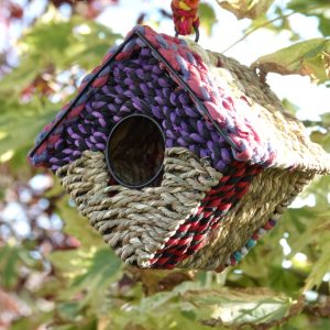 Diamond Recycled Cotton Birdhouse Purple