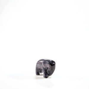 Brushed Black Elephant Small 5 cm