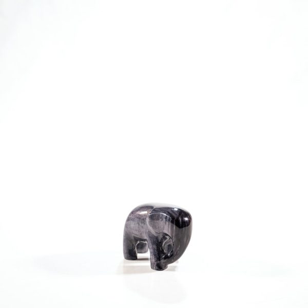 Brushed Black Elephant Small 5 cm