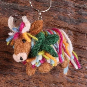 Hughie The Highland Cow Keyring