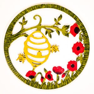 Handmade Sustainable Eco Friendly Wall art Bee of Life
