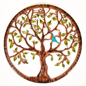 Handmade Sustainable Eco Friendly Garden Wall Art Bird Tree Of Life