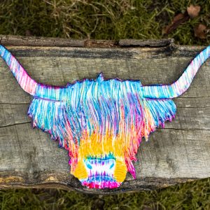 Handcrafted Sustainable Eco Friendly Highland Cow wall Art
