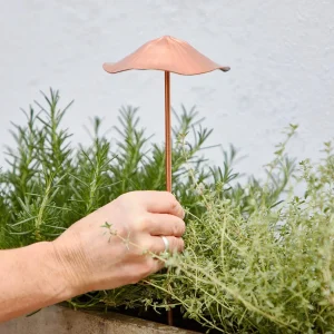 Recycled Metal Mushroom Garden Stake