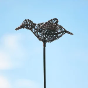 Recycled Wire Duck Garden Stake Decoration