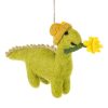 Handmade Felt Daphne Dinosaur Hanging Easter Decoration