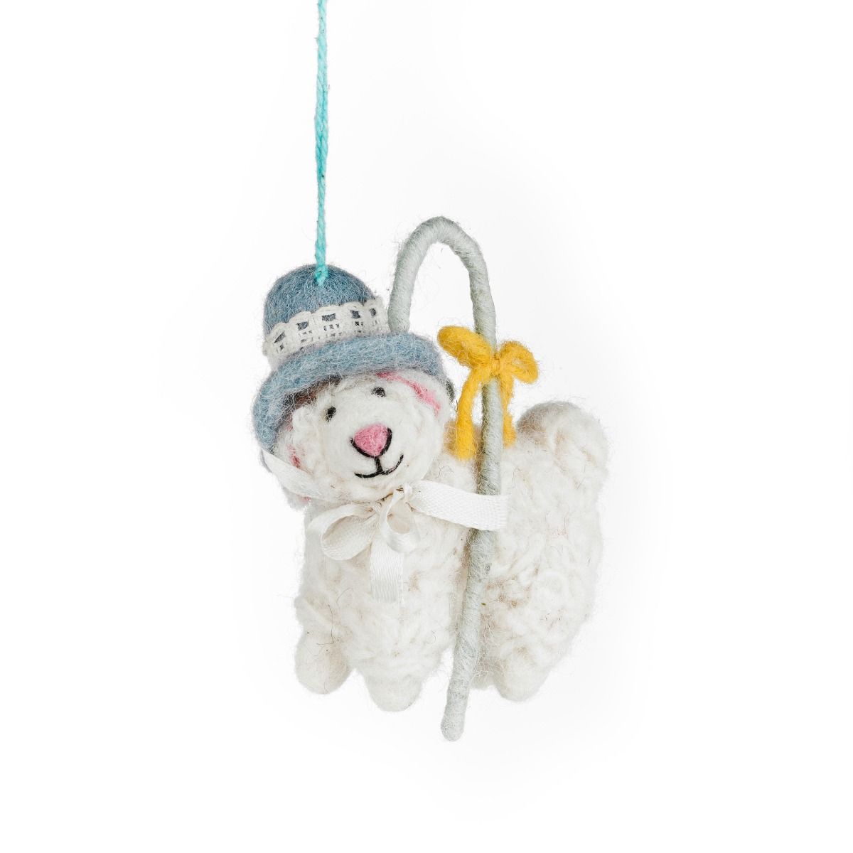 Handmade Felt Little Bo Sheep Easter Hanging Decoration