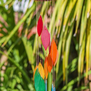 Glass Windchime Spiral - Rainbow