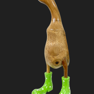 Bamboo Root Duck with Green Painted Boots 40cm