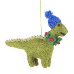 Felt Hanging Cosy Dinosaur Christmas Tree Decoration