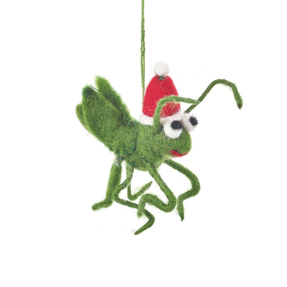 Felt Biodegradable Christmas Cricket Tree Hanging Decoration