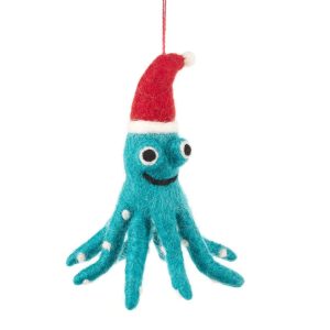 Felt Biodegradable Christmas Octopus Tree Hanging Decoration