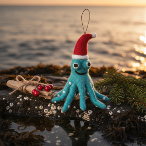 Felt Biodegradable Christmas Octopus Tree Hanging Decoration