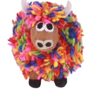 Archie The Rainbow  Highland Cow 100% wool
