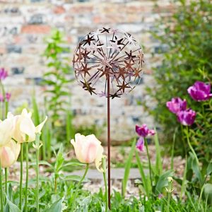 Recycled Metal All Flower Garden Stake Decoration